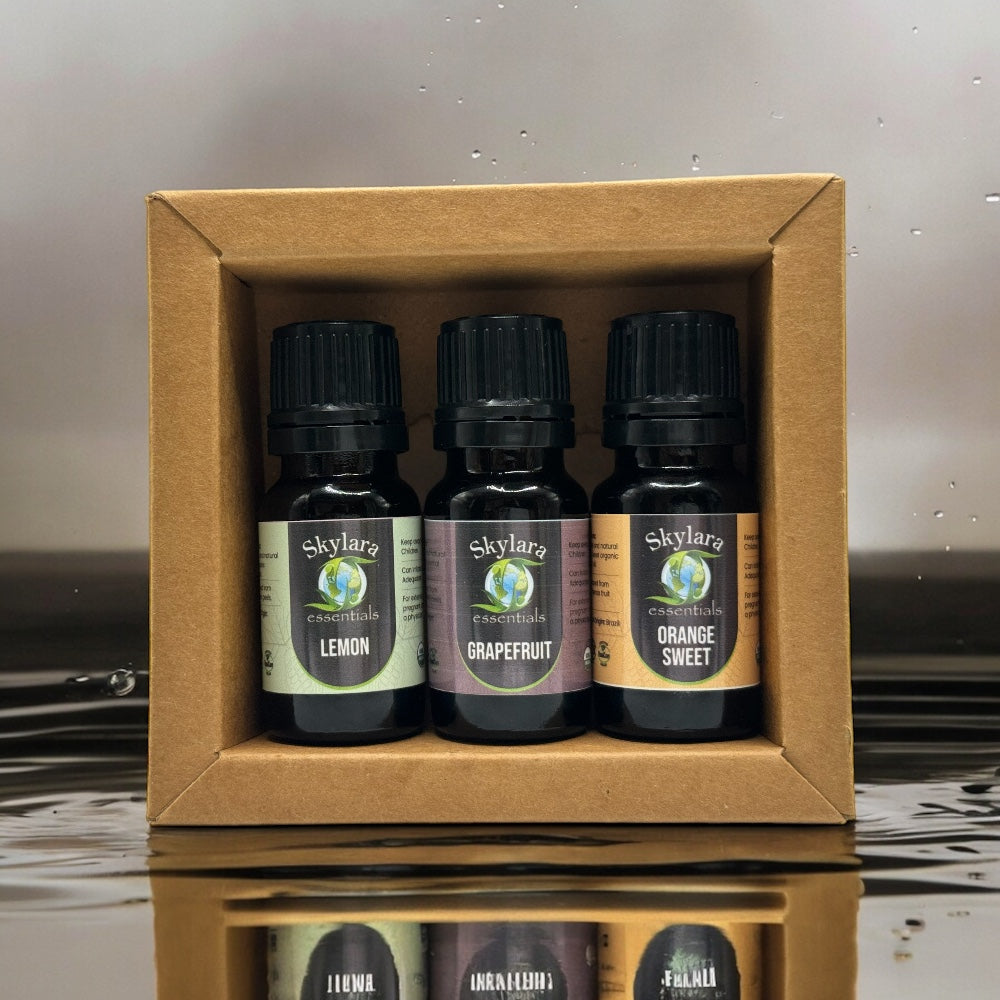 Citrus Essential Oil Set of 3 - Lemon, Grapefruit, Orange Sweet 10ml