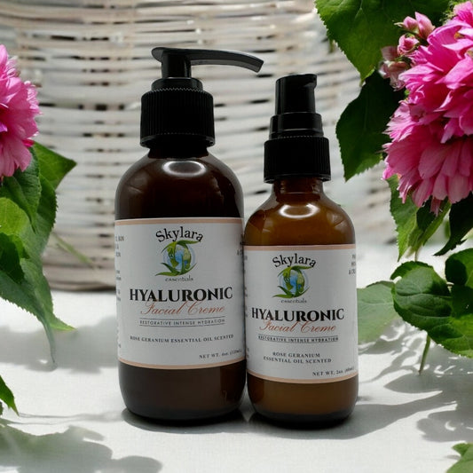 Hyaluronic Acid Face Cream with Organic Rose Geranium Essential Oil